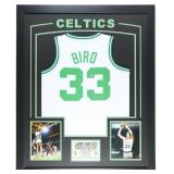 Autographed Larry Bird Custom Framed Jersey