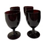 (4) Ruby Stemware