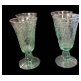 (4) Christmas Stem Glasses
