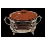 Vintage Weller Stoneware wï¿½Lid & Serving Piece