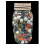 Blue Ball Mason Quart Jar Marbles