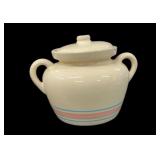 McCoy Blue & Pink Striped Cookie Jar