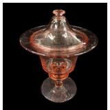 Pink 8.5 ï¿½ Candy Dish wï¿½ Lid