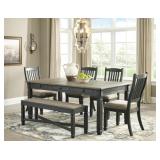 ASHLEY TYLER CREEK TABLE 4 CHAIRS & BENCH