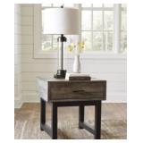 ASHLEY MONDORO INDUSTRIAL GRAY END TABLE