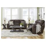 ASHLEY LAVENHORNE GRANITE RECLINING SOFA & LOVE