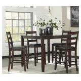 ASHLEY COVIAR COUNTER HEIGHT TABLE & 4 STOOLS