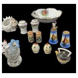 Collection of Salt & Peppers, Toothpick Hld &
