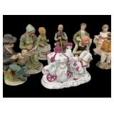(9) Pc Bisque/China Figurines-No Chips