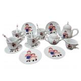 Vintage 19 Pc Raggedy Ann & Andy China Tea Set