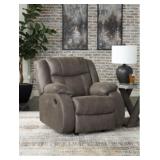 ASHLEY FIRST BASE GUNMETAL RECLINER