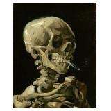 SKULL OF A SKELETON WITH CIGARETTE BY VAN GOUGH