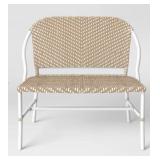 Threshold Suffield Resin Wicker Bench-All Weather