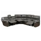 Pulaski Oxford Steel Triple Reclining Sectional