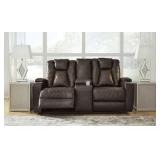 Ashley Mancin Chocolate DBL REC Love Seat