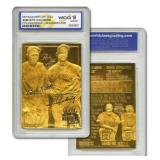 1997 Bleachers 23KT Gold Babe Ruth/ Gehrig Card