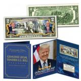 Donald Trump & Mike Pence $2 Bill Display