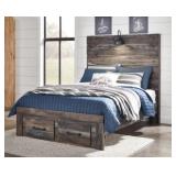 FULL ASHLEY DRYSTAN RUSTIC STORAGE BED