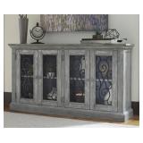 ASHLEY MIRIMYN 65" ANTIQUE GRAY ACCENT CABINET