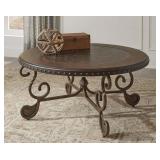 ASHLEY RAFFERTY 42-INCH ROUND COFFEE TABLE