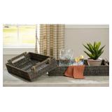 ASHLEY ANTIQUE GRAY HALIMA TRAY ( SET OF 2 )