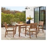 ASHLEY JANIYAH 5PC OUTDOOR DINING TABLE & 4 CHAIRS