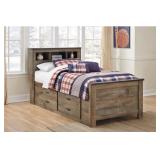 TWIN ASHLEY TRINELL RUSTIC STORAGE BED