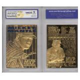 23K Gold Mickey Mantle Yankees Card