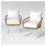 Opalhouse Steel Wicker 2 Pack Club Chairs