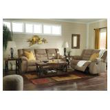 Ashley 98604 Mocha Reclining Sofa & Love Seat