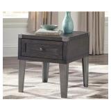 ASHLEY TODOE RUSTIC INDUSTRIAL END TABLE W/ USB