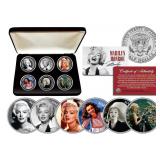 Marilyn Monroe JFK Half Dollar 6-Coin Set Display