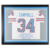 Autographed Earl Campbell Custom Framed Jersey