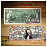 Artist Autographed Donald J Trump $2 Bill