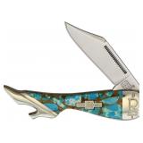 Rough Ryder RR2002 Amber Turquoise Leg Knife