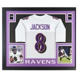 Autographed Lamar Jackson Custom Framed Jersey