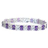 Amethyst- Diamond Accent 7.88 ct Infinity Bracelet