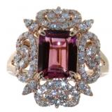 14kt Rose Gold 2.48 ct Tourmaline & Diamond Ring