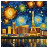 Starry Night Over Vegas 2 Hand Signed by Charis