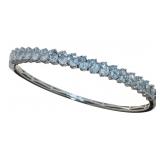 Natural 9.66 ct Aquamarine Bangle Bracelet