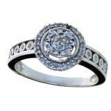 Round Brilliant 1/4 ct Diamond Halo Ring