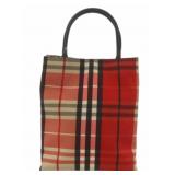 BURBERRY RED NOVA CHECK HANDBAG