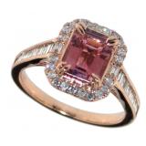 14k Gold  2.02 ct Tourmaline & Diamond Ring