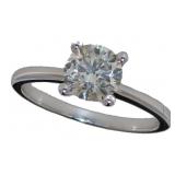 14kt Gold Round Brilliant 1.25 ct Lab Diamond Ring