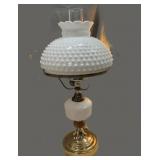 22 ï¿½ Hobnail Milk Glass Lamp