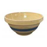 Blue Striped Pottery Bowl