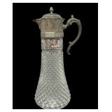 14 ï¿½ Vintage Silver & Crystal Pitcher