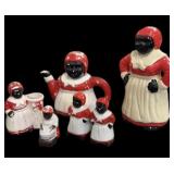 Mamie Tea Pot, Salt, Pepper, Toothpick Hld & Bell
