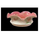 Early Fenton Peach Crest Bowl