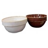 (2) Pottery Bowls-Chipped
